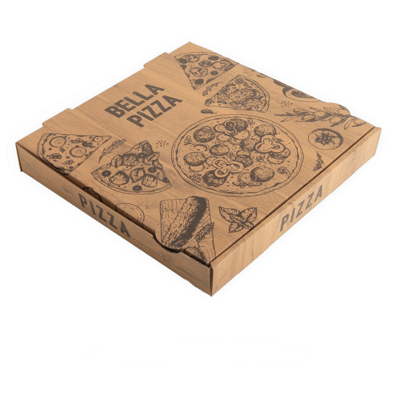 Pizza Karton Francia Braun 26x26x4 - 100Stk.